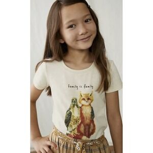 Matilda Jane Girls Just Imagine Family is Family Graphic Tee Size 8 New